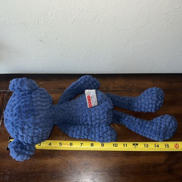 Gund Toothpick Ripple Teddy Bear Blue Soft Stuffed Animal Plush - Picture 3 of 7